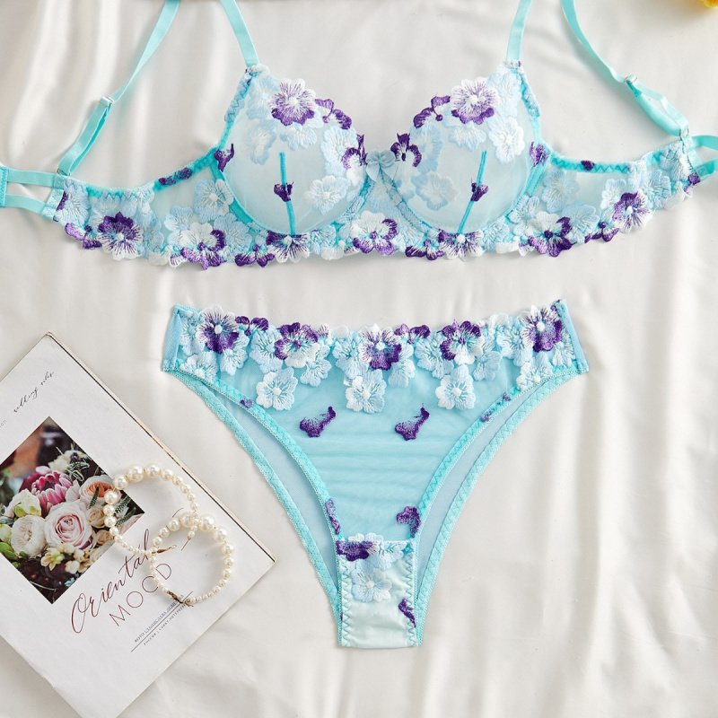 Şeffaf çiçek nakışlı dantel bi - Sheer Bra Lace incelemesi ve fiyatı