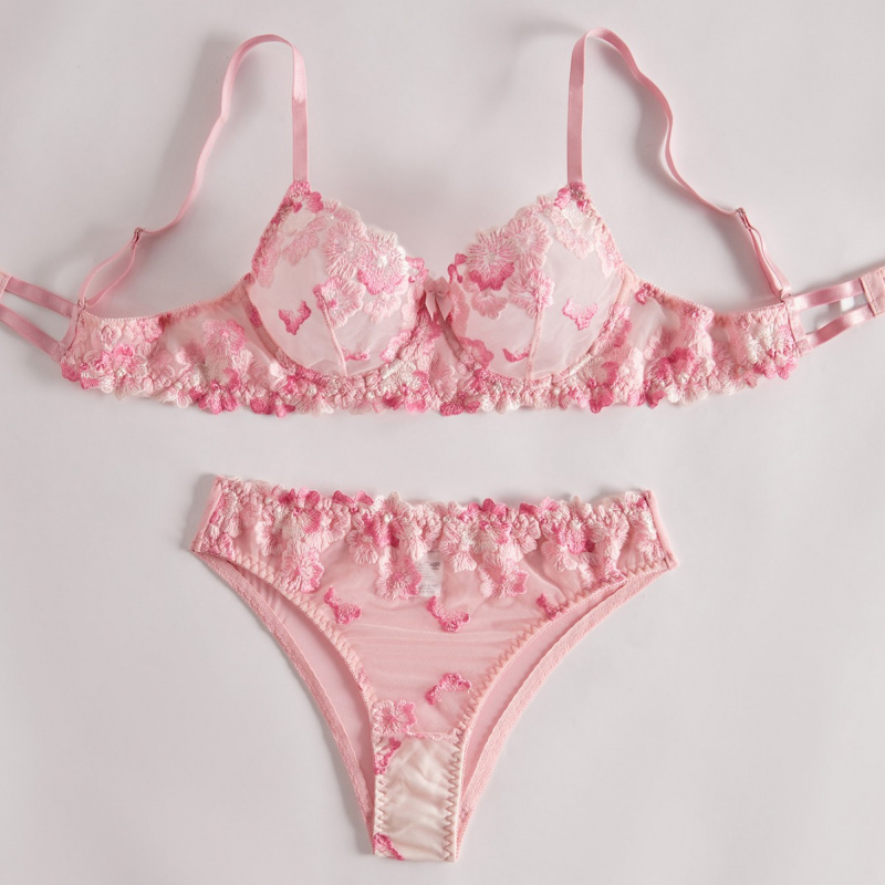 Şeffaf çiçek nakışlı dantel bi - Sheer Bra Lace incelemesi ve fiyatı